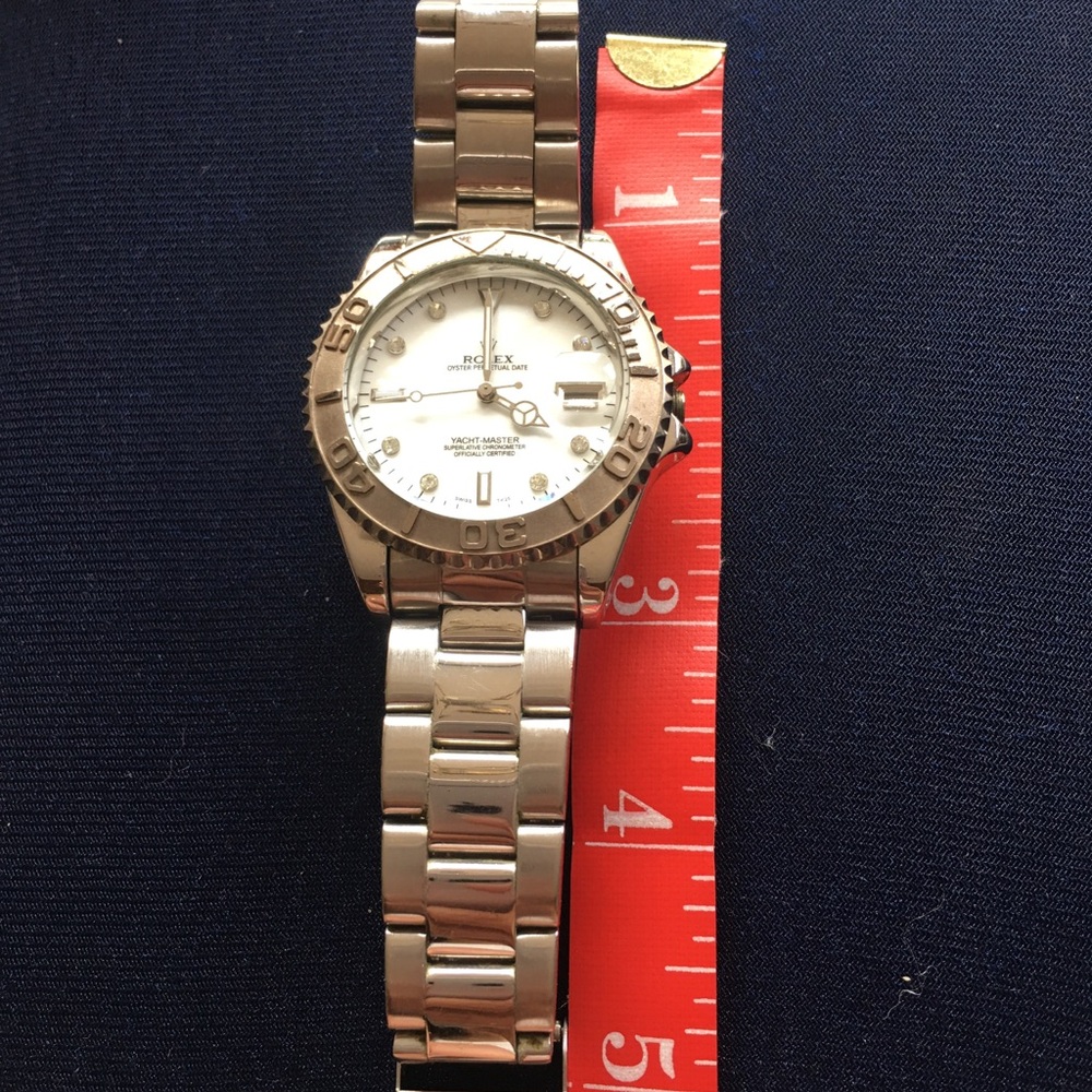 DUPE Rolex Yacht-Master Stainless Steel Watch - White Dial - Picture 9 of 9